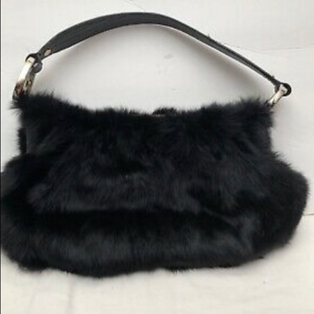 Antonio Melani rabbit fur bag